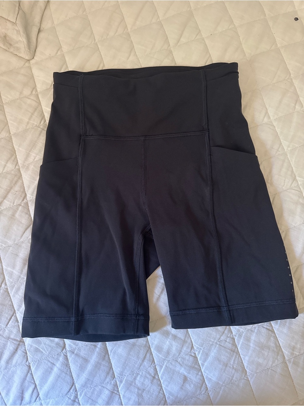 lululemon athletica Black High-Rise Bike Shorts with Side Pockets